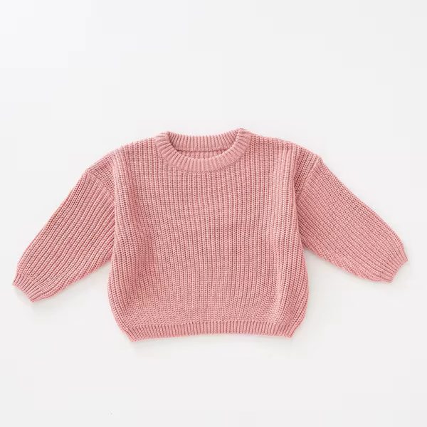 Gebreide trui roze