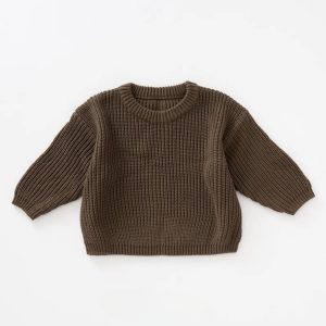 Gebreide trui army green